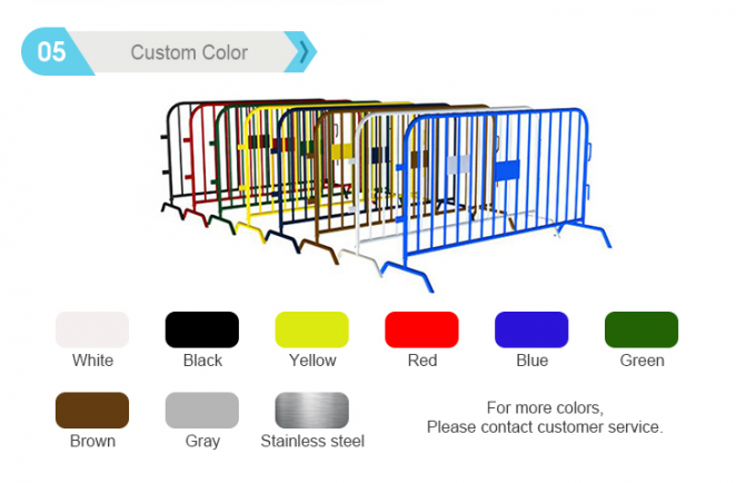 3D अस्थायी परिधि बाड़ / भीड़ बाधा बाड़ 2.4 X 2.95m 3