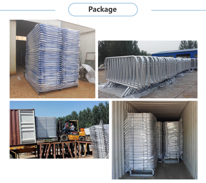 3D अस्थायी परिधि बाड़ / भीड़ बाधा बाड़ 2.4 X 2.95m 6