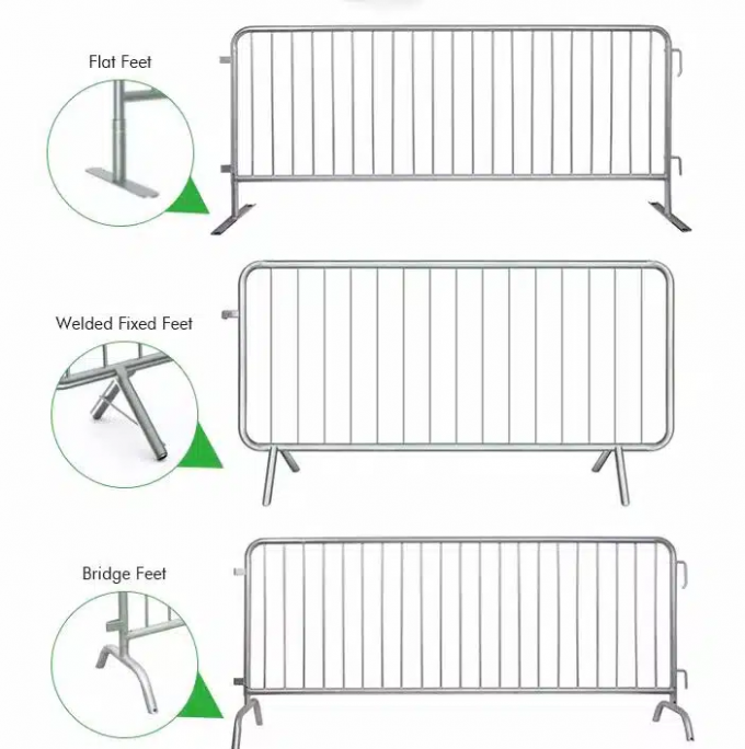 भारी शुल्क जस्ती इस्पात बैरिकेड्स कॉन्सर्ट कम रखरखाव 8