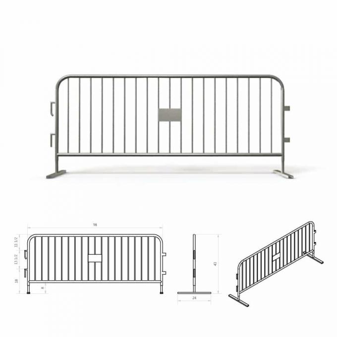 भारी शुल्क जस्ती इस्पात बैरिकेड्स कॉन्सर्ट कम रखरखाव 11