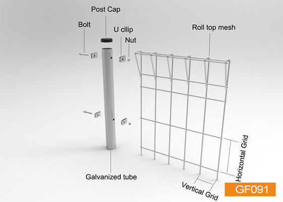 गुणवत्ता  Roll Top Welded Wire Garden Fence कारखाना